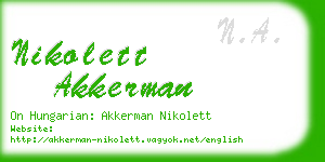 nikolett akkerman business card